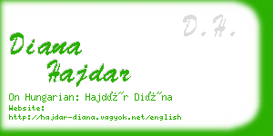 diana hajdar business card